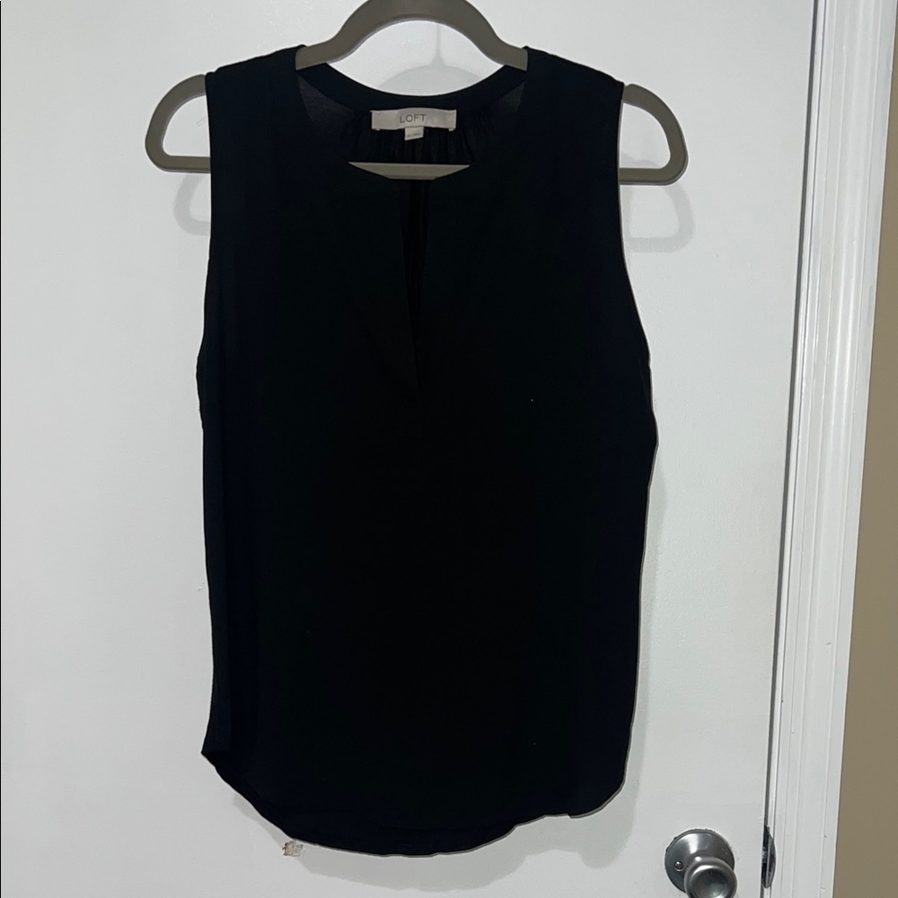 LOFT Elegant Black Tank Top